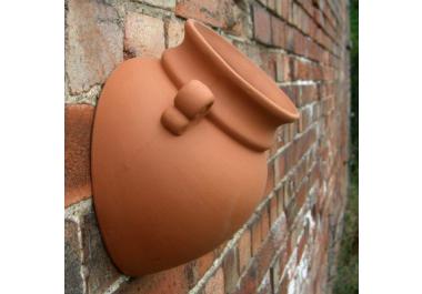 Milisten 3 fioriere da appendere in rattan, a forma di cono, in stile rustico, vaso da fiori in vimini, per interni ed esterni, decorazione da giardino